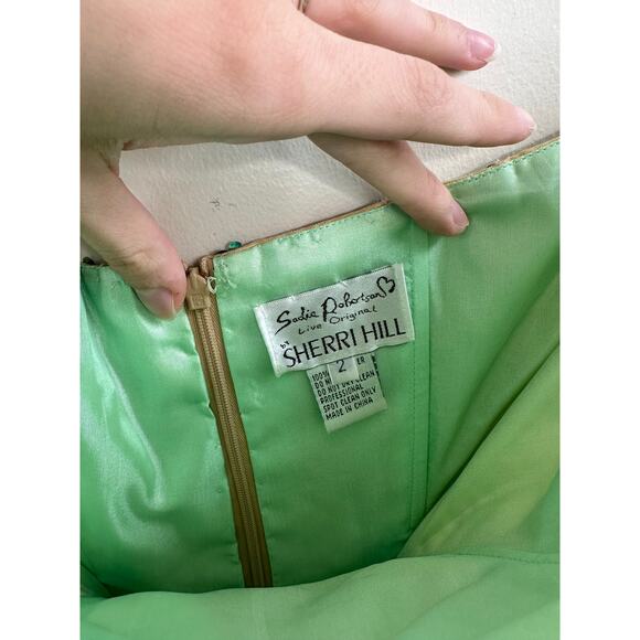 Sherri Hill Sadie Robertson Rhinestone Beaded Strapless High Low Flowy Dress - Picture 6 of 11